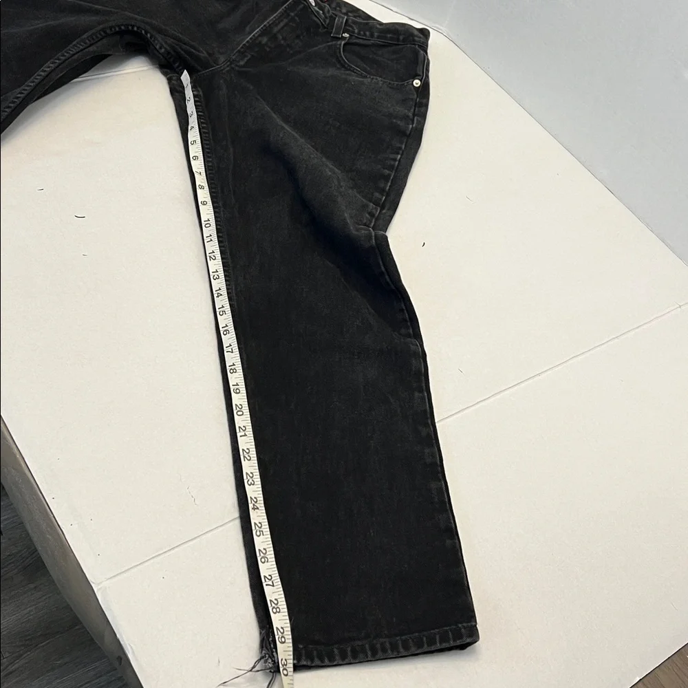 90’s TOMMY HILFIGER BLACK STRAIGHT LEG HIGH WAIST JEANS